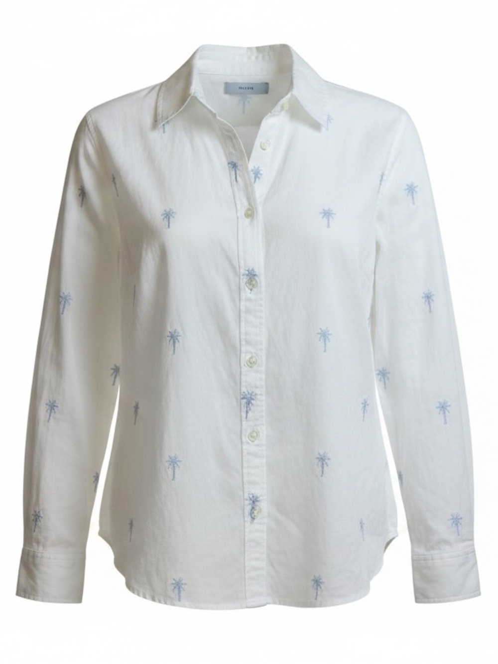 Tommy Bahama Linen Palm Embroidered Long Sleeve Button Front Shirt Size XL EUC